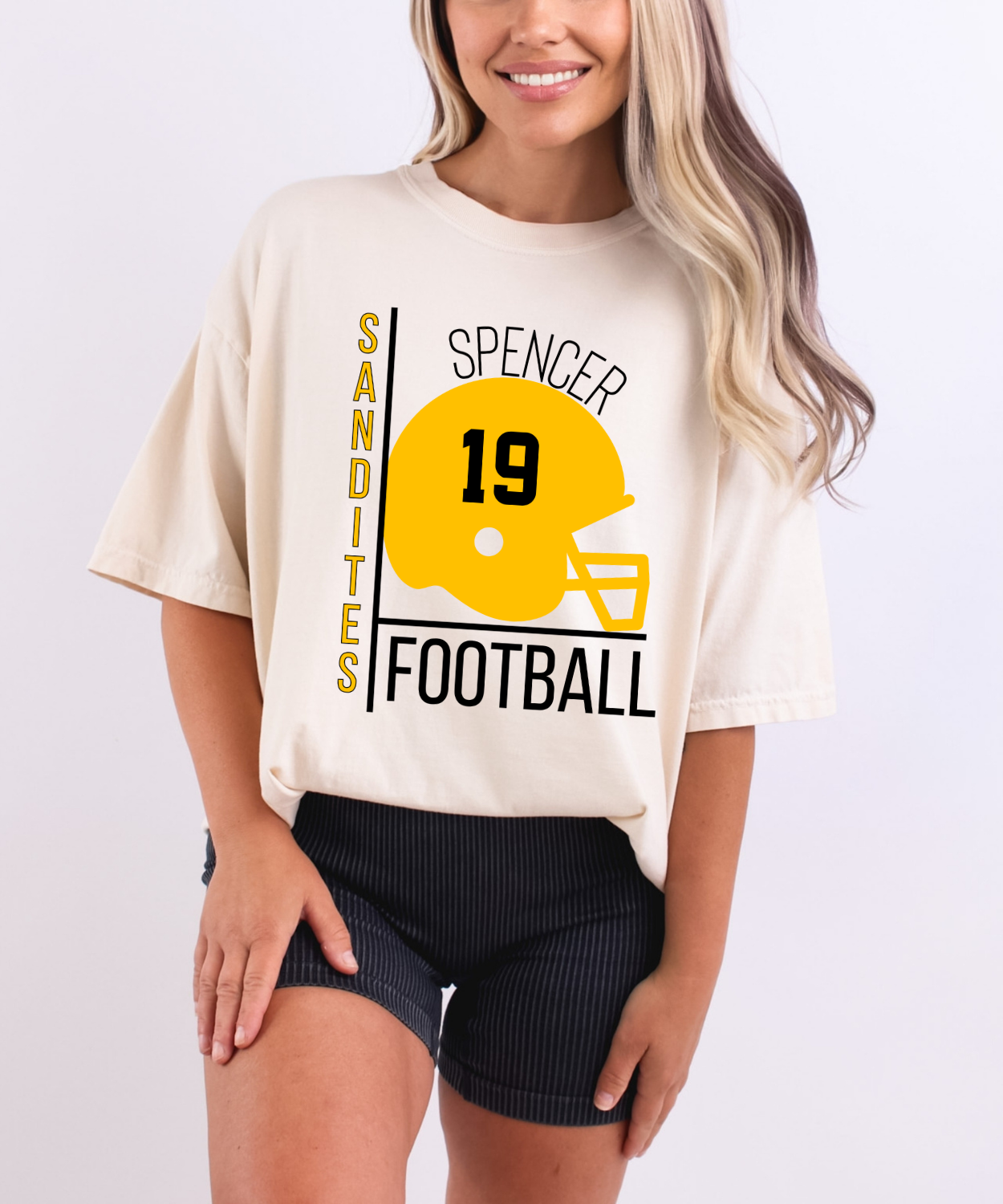 Sandite Football Defense BLACK (Comfort Colors)