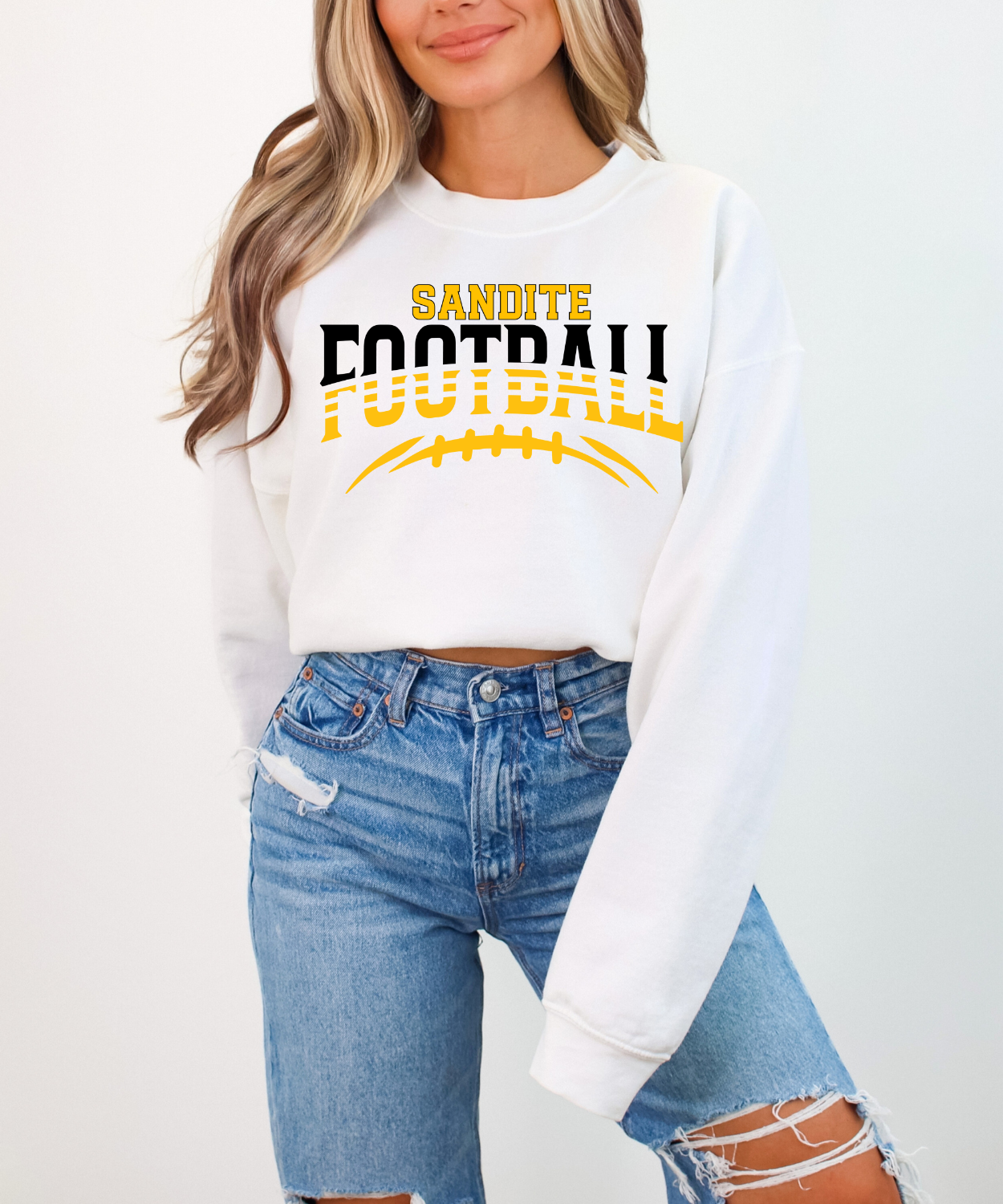 Sandite Football Hustle BLACK (Comfort Colors)
