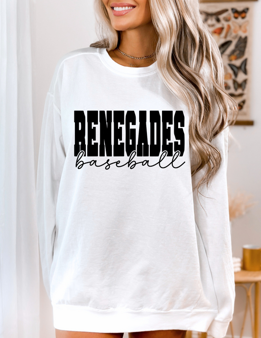 Renegades Baseball BLACK (Comfort Colors)